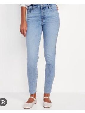 Old Navy Women's High Rise Vintage Slim Straight Leg Jeans - Light Blue